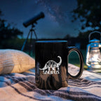 Mommy Saurus Dinosaur Mug – Funny Gift for Moms – Black Ceramic Coffee Mug