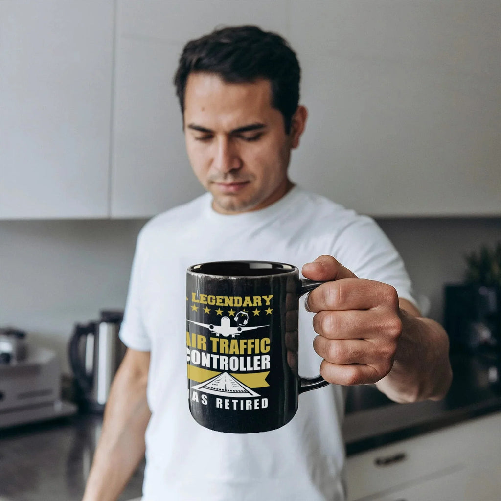 Legendary Air Traffic Controller Has Retired Black Ceramic Coffee Mug