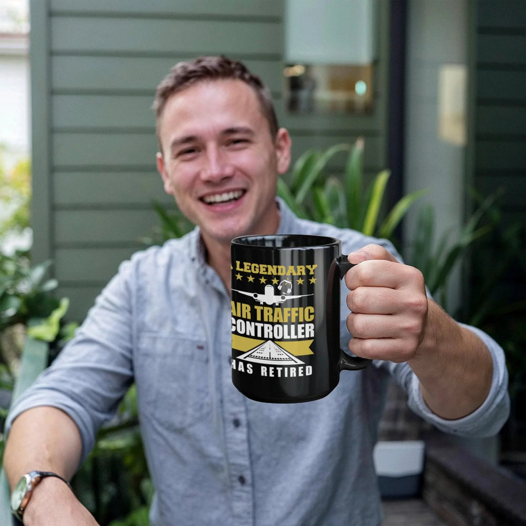 Legendary Air Traffic Controller Has Retired Black Ceramic Coffee Mug