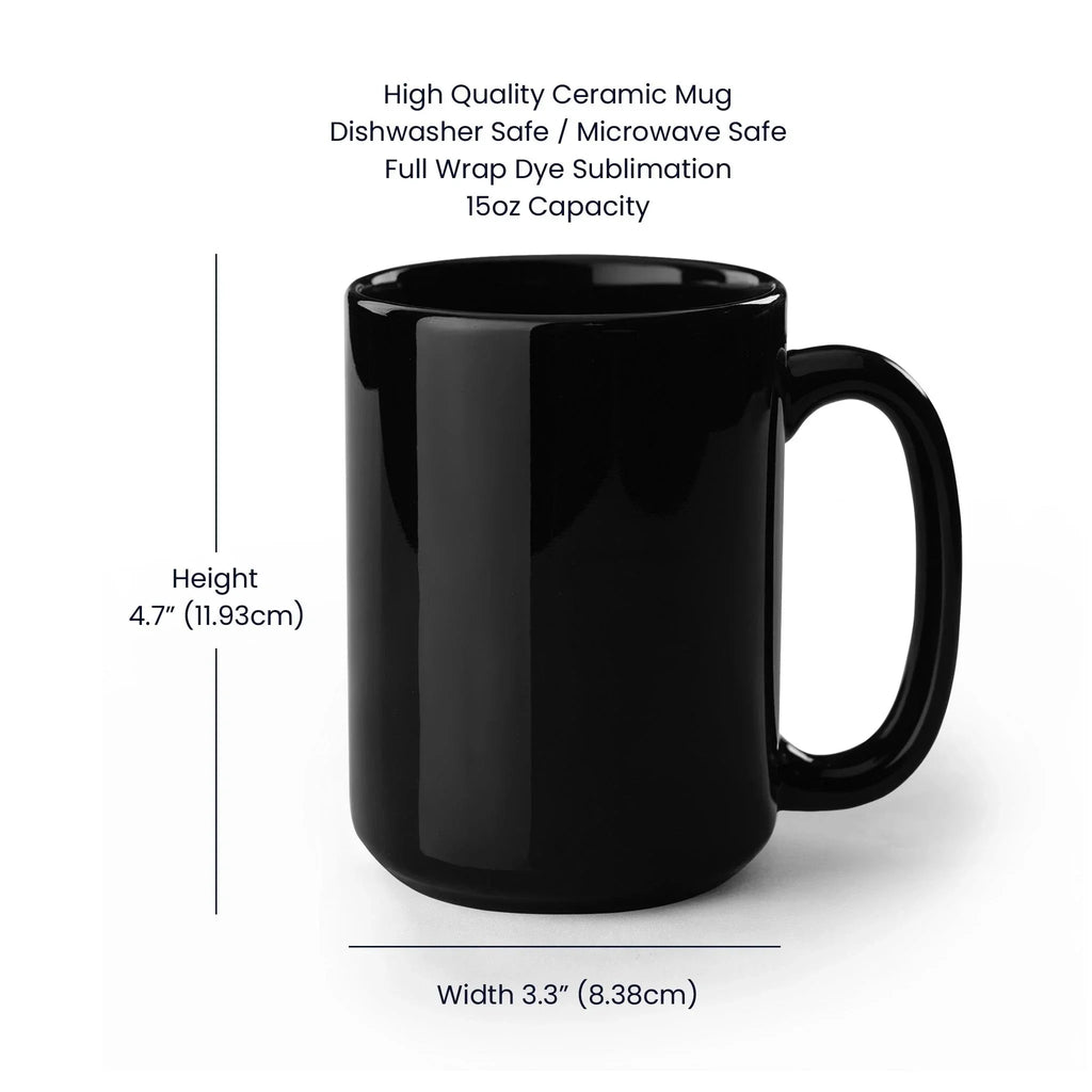 D.O.G.E. Coffee Mug – Funny Conservative Political Gift – Fighting Fraud, Cutting Waste, Saving Billions – 11oz & 15oz Black Ceramic Cup