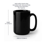 D.O.G.E. Coffee Mug – Funny Conservative Political Gift – Fighting Fraud, Cutting Waste, Saving Billions – 11oz & 15oz Black Ceramic Cup