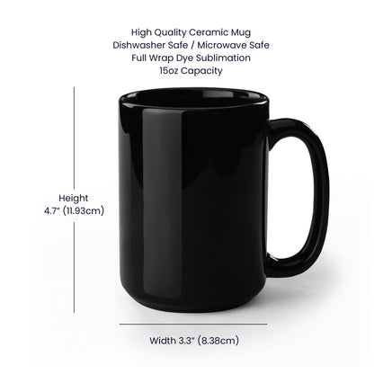 D.O.G.E. Coffee Mug – Funny Conservative Political Gift – Fighting Fraud, Cutting Waste, Saving Billions – 11oz & 15oz Black Ceramic Cup - Mallard Moon Gift Shop