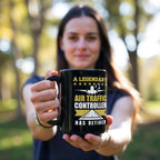 Legendary Air Traffic Controller Has Retired Black Ceramic Coffee Mug