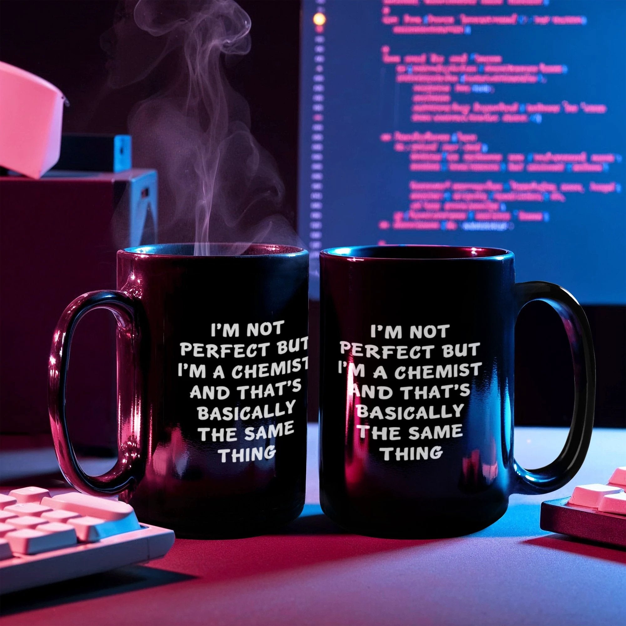 Feel Like a Pro with This Funny Chemist Black Coffee Mug for Graduation, Gifts from Friends to Chemistry Lovers for Unique and Personalized Present