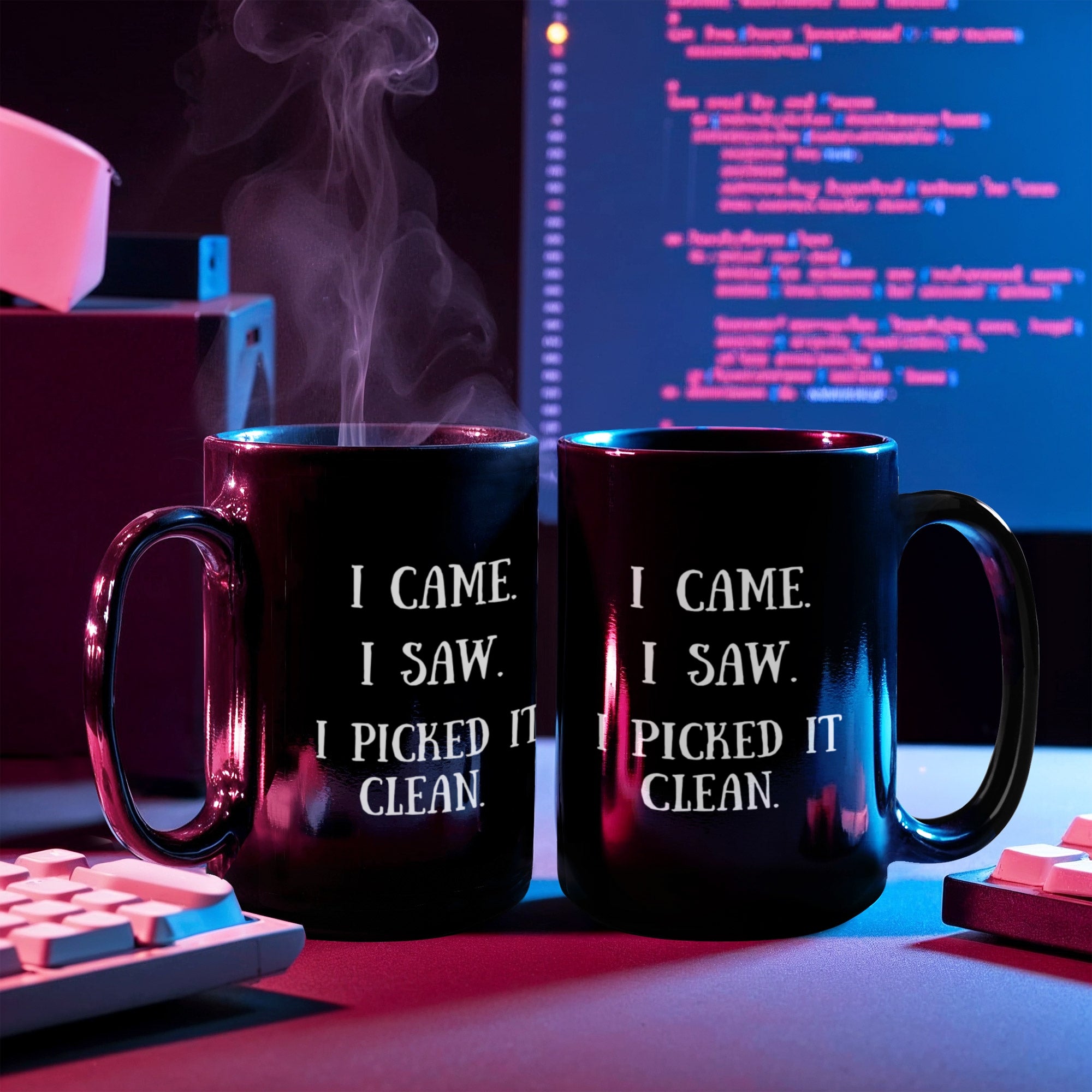 I Picked It Clean Funny Antiquing Black Ceramic Coffee Mug – Gift for Vintage Pickers, Flea Market Hunters & Thrifters