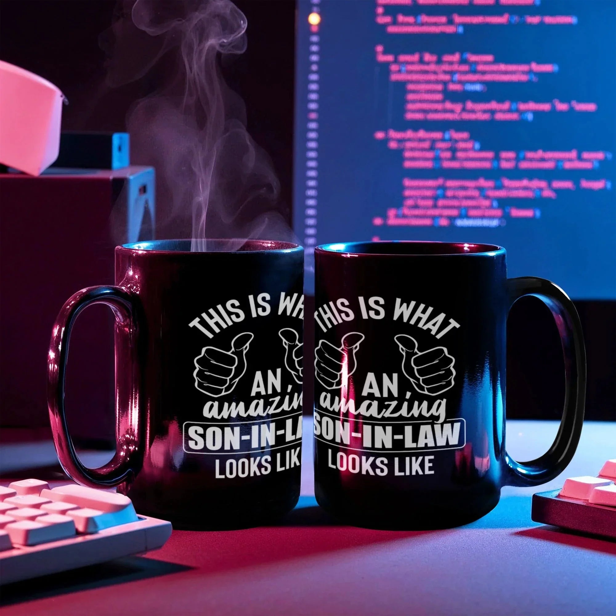 This Is What an Amazing Son-In-Law Looks Like – Black Ceramic Coffee Mug
