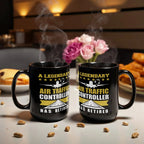 Legendary Air Traffic Controller Has Retired Black Ceramic Coffee Mug