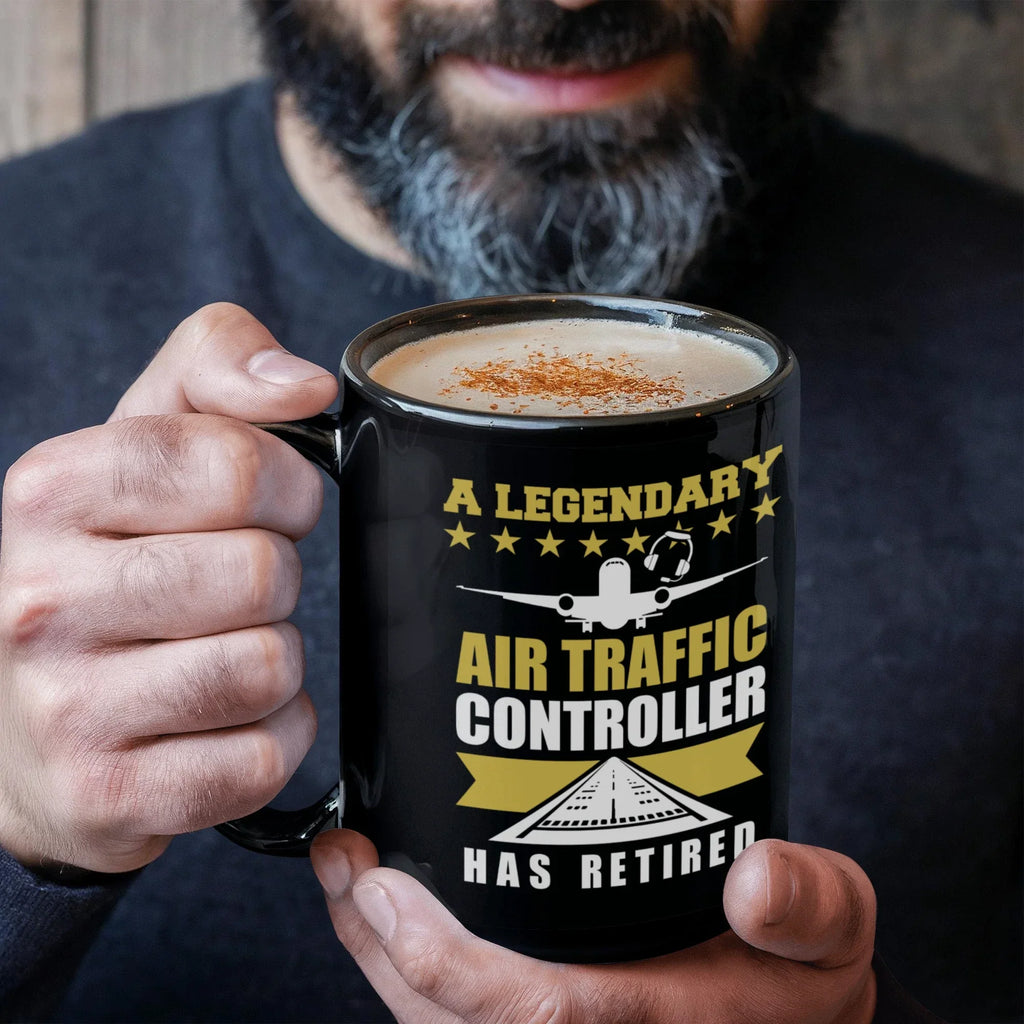 Legendary Air Traffic Controller Has Retired Black Ceramic Coffee Mug