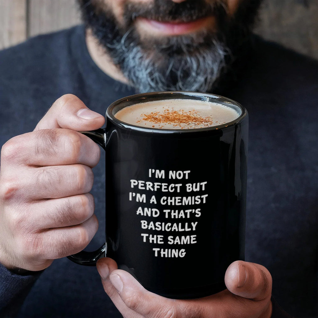 Feel Like a Pro with This Funny Chemist Black Coffee Mug for Graduation, Gifts from Friends to Chemistry Lovers for Unique and Personalized Present