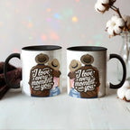 I Love Every Moment With You Mug – Romantic Couple Two-tone Color Accent Coffee Cup, Valentine's Day Gift for Husband, Wife, Boyfriend, Girlfriend & Anniversary