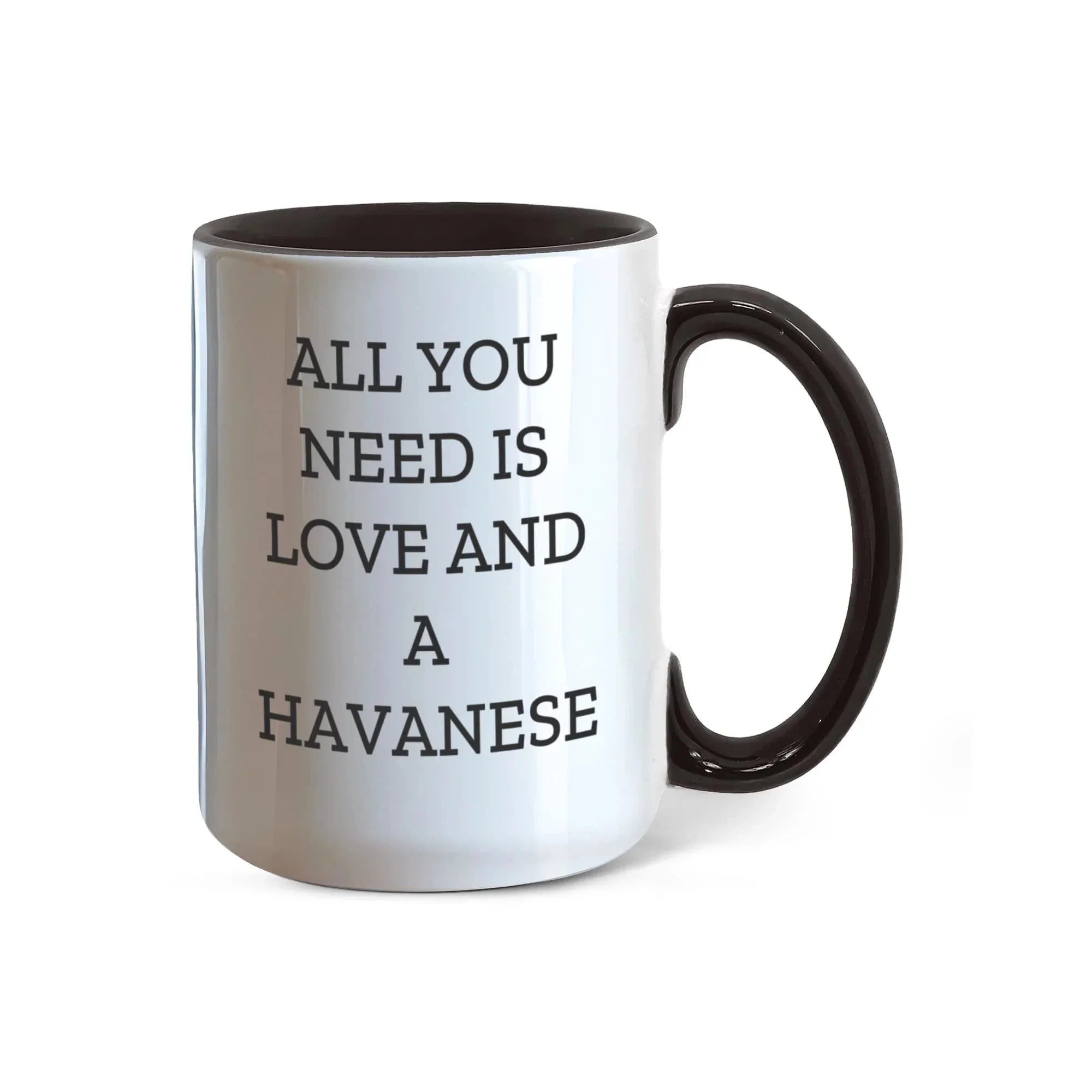 All You Need Is Love and a Havanese | Color Accent Dog Lover Ceramic Mug (11oz & 15oz, 7 Colors)