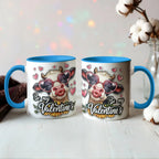 Be My Valentine Cow Two-tone Color Accent Mug