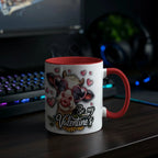 Be My Valentine Cow Two-tone Color Accent Mug