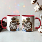 I Love Every Moment With You Mug – Romantic Couple Two-tone Color Accent Coffee Cup, Valentine's Day Gift for Husband, Wife, Boyfriend, Girlfriend & Anniversary