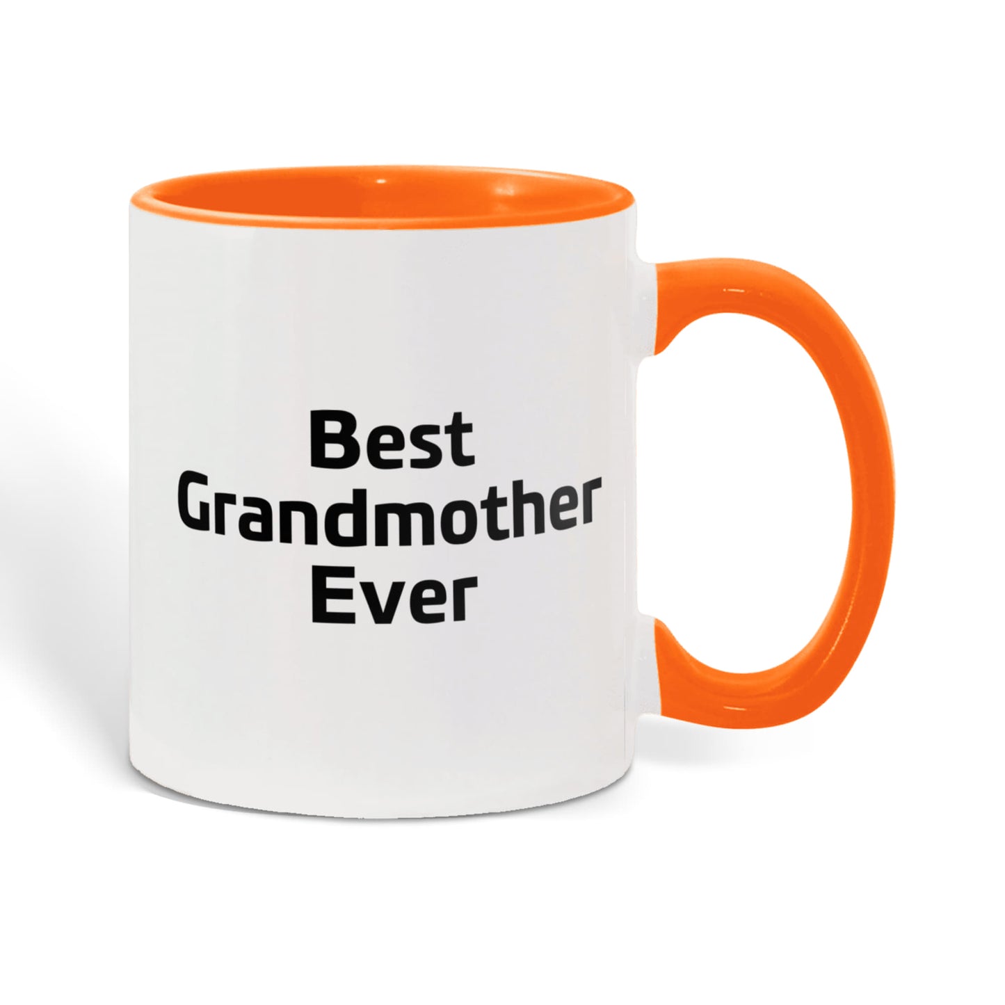 Best Grandmother Ever – Elegant Two-Tone Coffee Mug Gift for Grandma, Sweet Present from Grandkids, Kids, or Daughter – Available in 7 Accent Colors - Mallard Moon Gift Shop