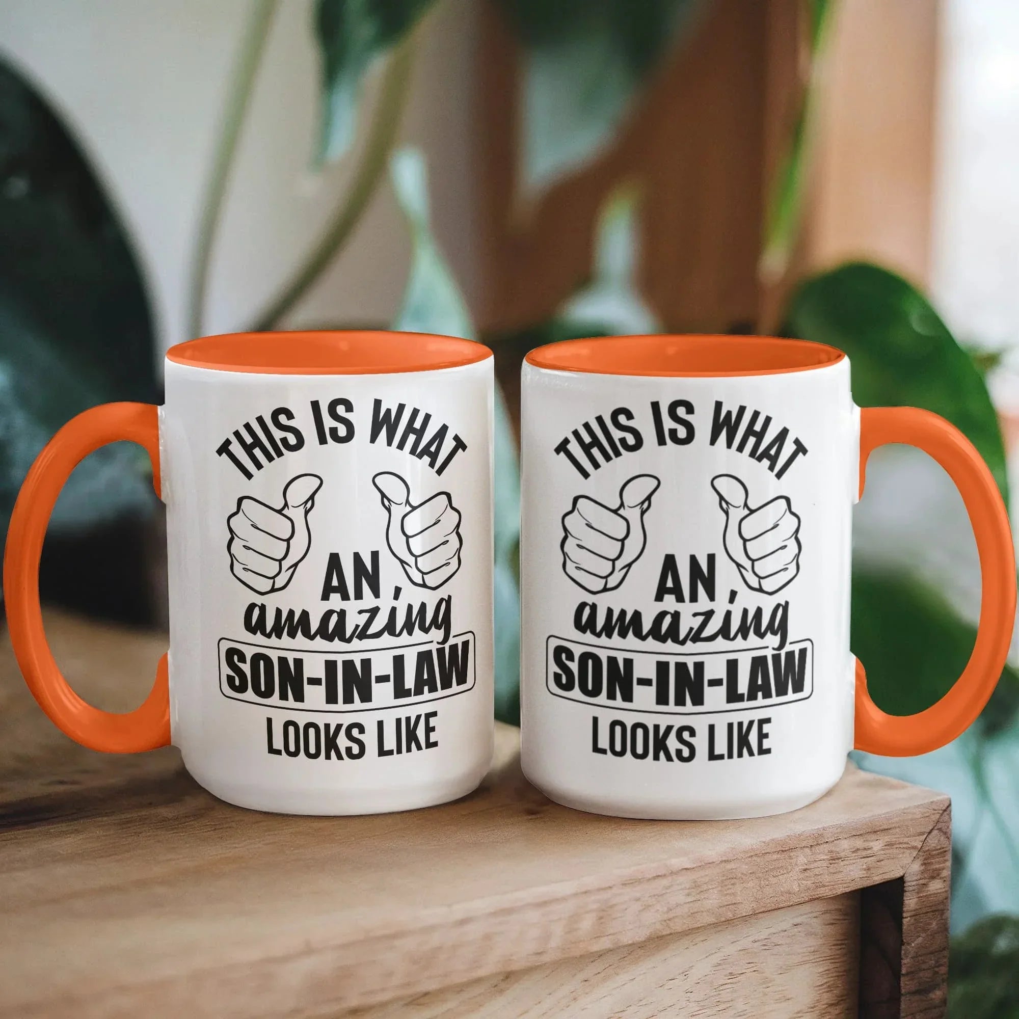 This Is What an Amazing Son-In-Law Looks Like – Two-tone Color Accent Ceramic Coffee Mug