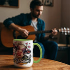 Be My Valentine Cow Two-tone Color Accent Mug
