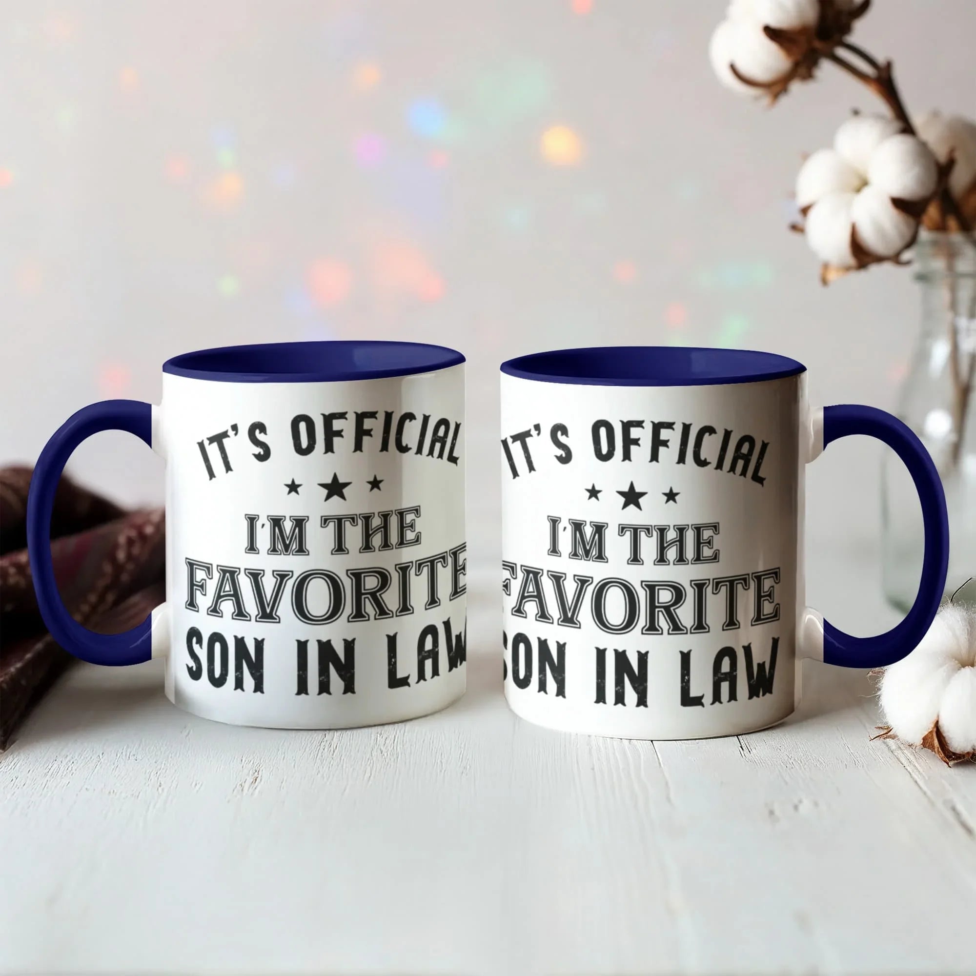 It's Official, I'm the Favorite Son-In-Law – Accent Color Coffee Mug (11oz & 15oz)