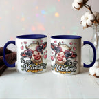 Be My Valentine Cow Two-tone Color Accent Mug