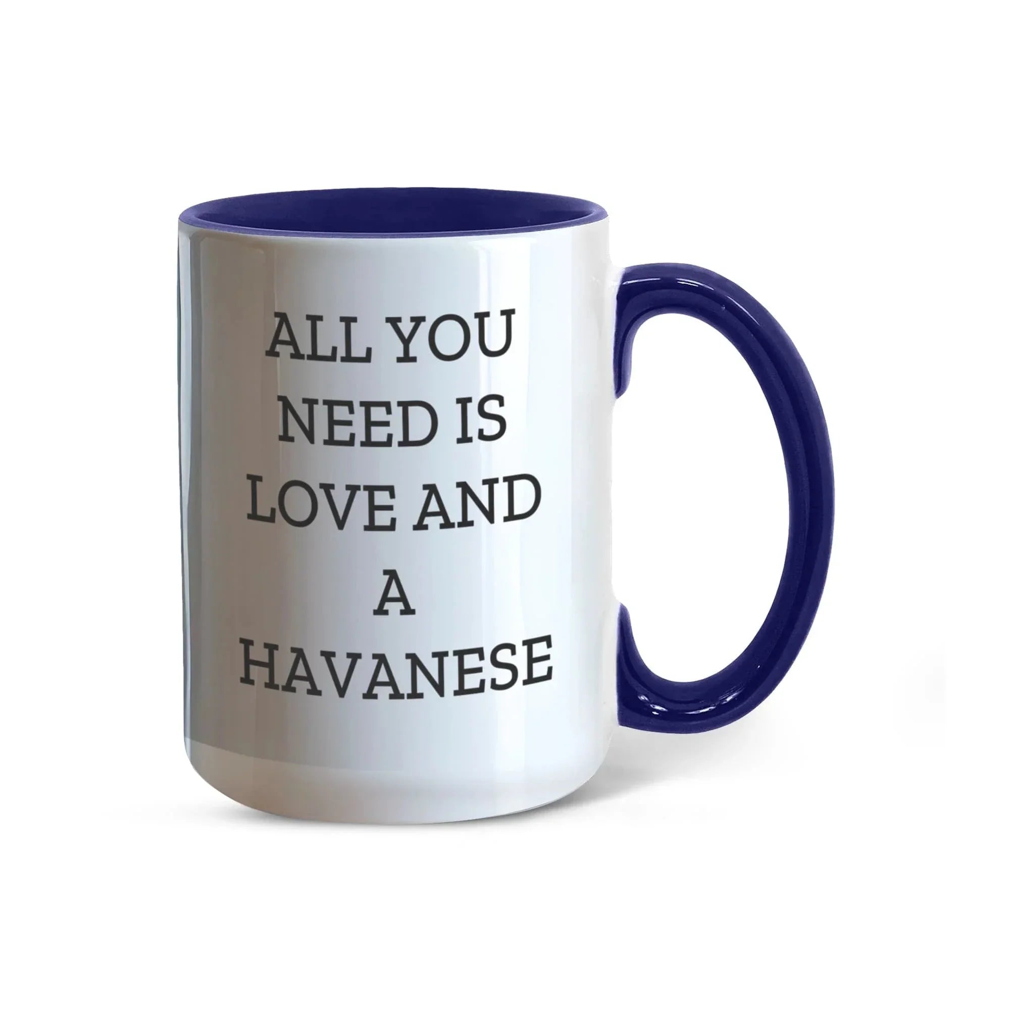 All You Need Is Love and a Havanese | Color Accent Dog Lover Ceramic Mug (11oz & 15oz, 7 Colors)