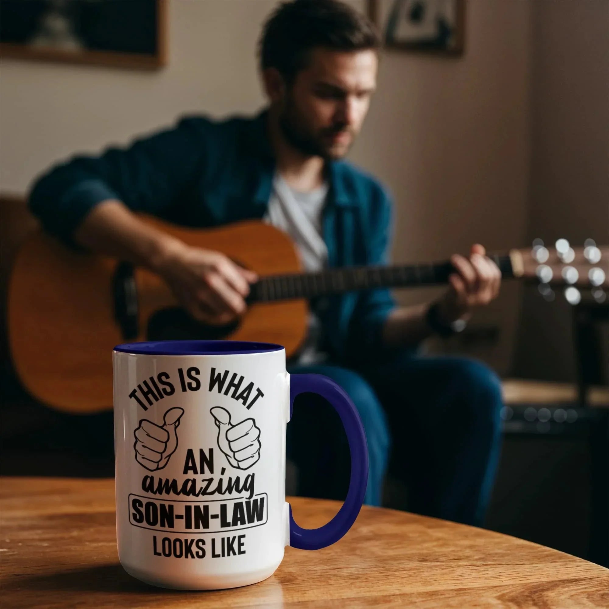 This Is What an Amazing Son-In-Law Looks Like – Two-tone Color Accent Ceramic Coffee Mug