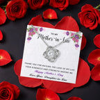 To My Mother-in-Law - Happy Mother's Day - Love Knot Necklace with Rose Gift Box