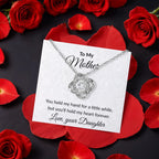 To My Mother - You Held My Hand - Love Knot Necklace with Rose Gift Box