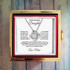 To My Amazing Daughter - Always in My Heart - Love Knot Necklace with Rose Jewelry Box