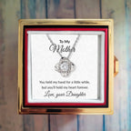 To My Mother - You Held My Hand - Love Knot Necklace with Rose Gift Box