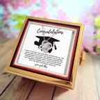 Congratulations Graduation Gift for Her – Rotating Rose Love Knot Necklace with Heartfelt Message Card – Class of 2025 Jewelry for Daughter, Granddaughter, Niece or Friend
