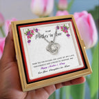 To My Mother-in-Law - Happy Mother's Day - Love Knot Necklace with Rose Gift Box
