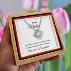 To My Mother - You Held My Hand - Love Knot Necklace with Rose Gift Box