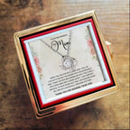 To My Boyfriend's Mom - Thank You For Sharing Your Son - Love Knot Necklace with Rose Gift Box