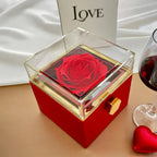 To the Beautiful Bride – Wedding Day Gift with Red Rose Message Card – Rotating Rose Love Knot Necklace for Bridal Shower or Wedding Keepsake