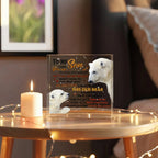 To My Son Polar Bear Acrylic Block – “This Old Bear” Father Gift | Solid Acrylic Keepsake from Dad