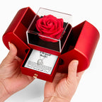 To The Love of My Life – Forever Love Necklace Gift Set with Preserved Rose Heart Box | Romantic Anniversary Jewelry Gift for Her