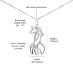 Gift for Daughter - You are Cherished Beyond Words - Giraffe Pendant Necklace