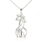 Gift for Daughter - You are Cherished Beyond Words - Giraffe Pendant Necklace