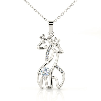 Gift for Daughter - You are Cherished Beyond Words - Giraffe Pendant Necklace - Mallard Moon Gift Shop