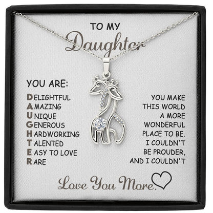 Daughter Birthday Graduation Christmas Gift - Wonderful Place To Be Giraffe Pendant Necklace - Mallard Moon Gift Shop