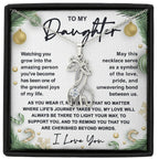 Gift for Daughter - You are Cherished Beyond Words - Giraffe Pendant Necklace