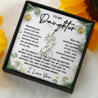 Gift for Daughter - You are Cherished Beyond Words - Giraffe Pendant Necklace