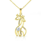 Gift for Daughter - You are Cherished Beyond Words - Giraffe Pendant Necklace