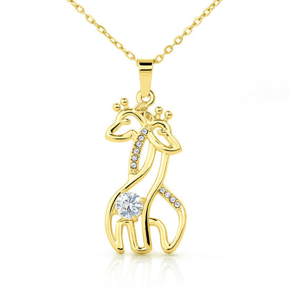 Gift for Daughter - You are Cherished Beyond Words - Giraffe Pendant Necklace - Mallard Moon Gift Shop