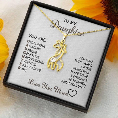 Daughter Birthday Graduation Christmas Gift - Wonderful Place To Be Giraffe Pendant Necklace - Mallard Moon Gift Shop