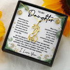 Gift for Daughter - You are Cherished Beyond Words - Giraffe Pendant Necklace