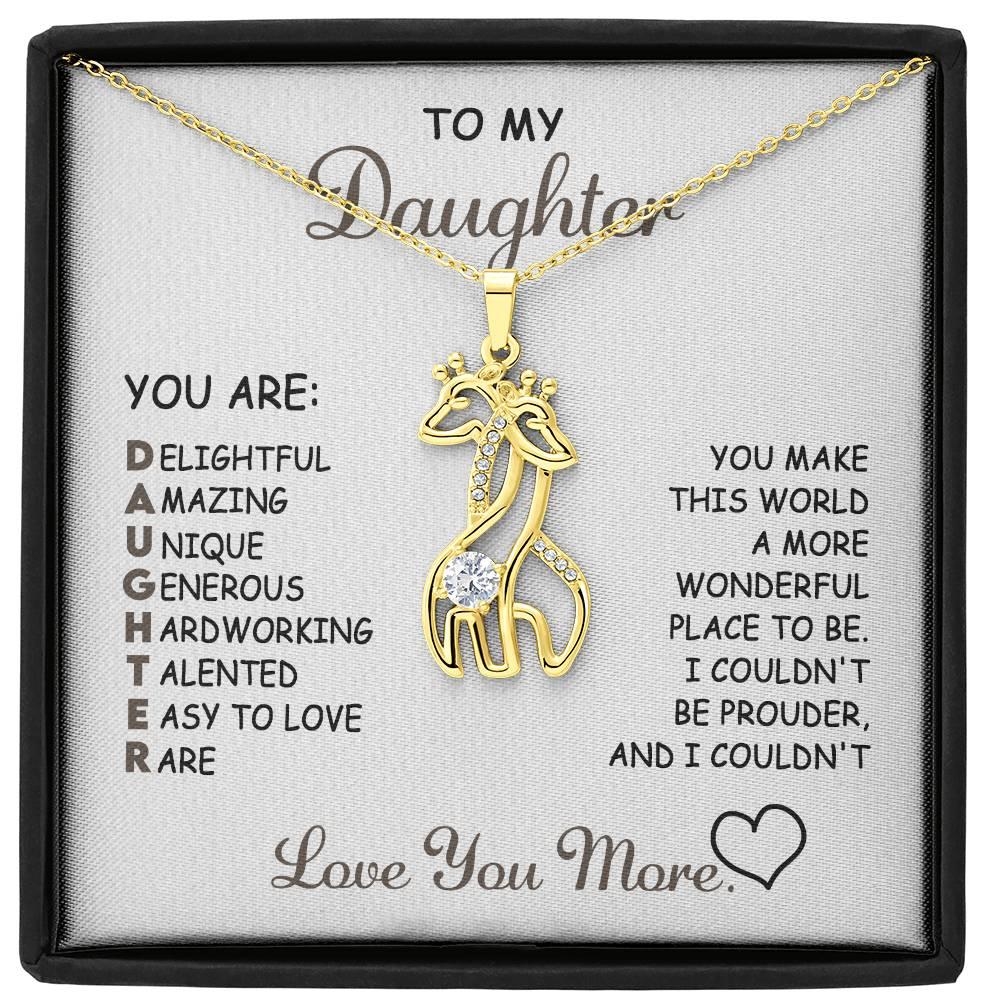 Daughter Birthday Graduation Christmas Gift - Wonderful Place To Be Giraffe Pendant Necklace - Mallard Moon Gift Shop