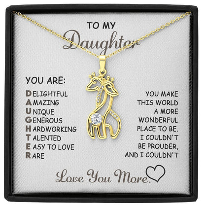 Daughter Birthday Graduation Christmas Gift - Wonderful Place To Be Giraffe Pendant Necklace - Mallard Moon Gift Shop