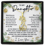 Gift for Daughter - You are Cherished Beyond Words - Giraffe Pendant Necklace