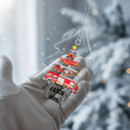 Personalized Firetruck Christmas Tree Ornament – Custom Name Firefighter Holiday Acrylic Keepsake 2025